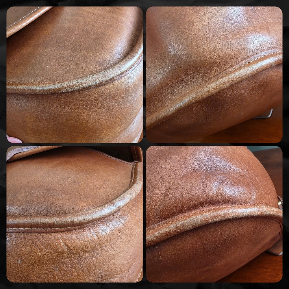 Coach 9535 Saddlery Bag Crossbody British Tan Leather Shoulder Bag Vintage - Picture 8 of 16